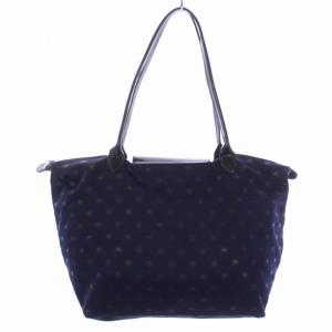 Longchamp ルプリアージュ エトワール L トートバッグ ハンドバッグ ナイロン エナメル 紺 ネイビー L1899648006