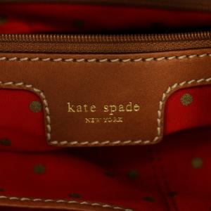 kate spade new york ハンドバッグ トートバッグ 総柄 ジャガード レザー ベージュ