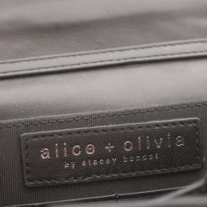 alice + olivia ショルダーバッグ ステイシーフェイス  チェーン クラッチ レザー 黒 ブラック
