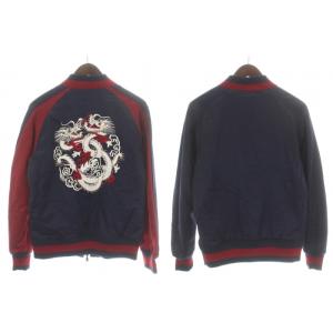 1PIU1UGUALE3 スーベニアダブルドラゴン SOUVENIR W-DRAGON スカジャン ブルゾン 中綿ジャケット ジップアップ リバーシブル