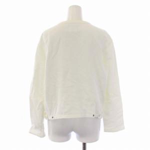 agnes b. プレッション カーディガン 長袖 クルーネック スナップボタン 白 ホワイト /BM