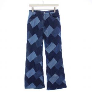 Ron Herman RHC タグ付き デニムパンツ ジーンズ パッチワーク ワイド S インディゴ 3810600295