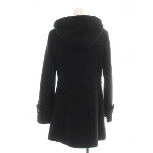 BURBERRY BLUE LABEL ダッフルコート ロング ジップアップ フード トグルボタン 裏地ノバチェック 38 M 黒 ブラック