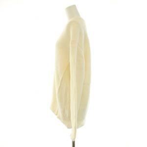 UNITED ARROWS Sweater セーター ニット 長袖 クルーネック アルパカ混 ウール混 F 白 ホワイト 1513-106-4687