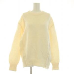 UNITED ARROWS Sweater セーター ニット 長袖 クルーネック アルパカ混 ウール混 F 白 ホワイト 1513-106-4687