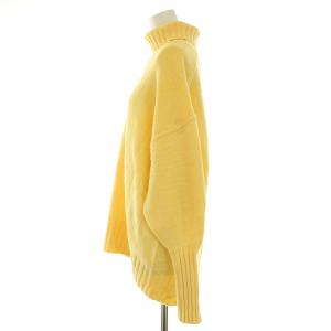 SAYAKA DAVIS Highcollar Sweater ハイカラーセーター ニット 長袖 タートルネック オーバーサイズ ウール XS 黄色