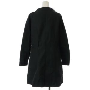 MAX&CO. ノーカラーコート ロング タック 38 M 黒 ブラック