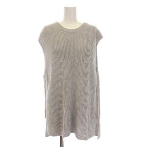 23SS Linen ノースリーブニット ベスト プルオーバー グレー /YM