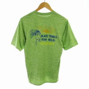 Patagonia キャプリーン クール デイリー Tシャツ カットソー プリント 半袖 XS 緑 グリーン 45235 /RO