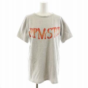 & Tシャツ カットソー 半袖 ロゴ 3 L グレー /AN37