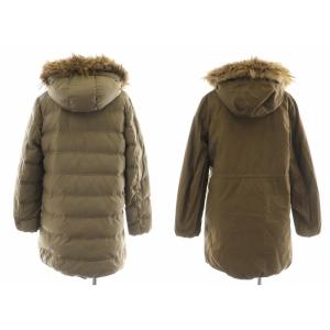 Deuxieme Classe ダウンコート リバーシブル ロング ジップアップ フード チェイニーズラクーンファー 36 S カーキ