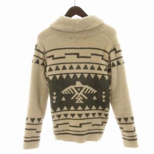 BAREFOOT DREAMS ニット カーディガン ネイティブ 長袖 ショールカラー XS ベージュ グレー