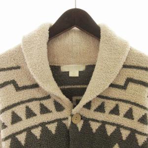 BAREFOOT DREAMS ニット カーディガン ネイティブ 長袖 ショールカラー XS ベージュ グレー