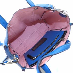 MARC JACOBS ザタグトート THE TAG TOTE ハンドバッグ ショルダー 2WAY レザー 青 ブルー