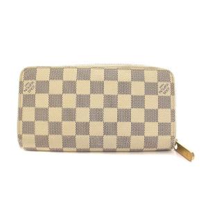 LOUIS VUITTON ダミエ アズール ジッピー ウォレット 長財布 ラウンドファスナー オフホワイト 紺 N60019