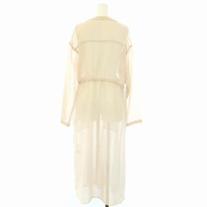 Diagram GRACE CONTINENTAL ドローコードギャザーシアーシャツワンピース ひざ丈 長袖 38 M ベージュ