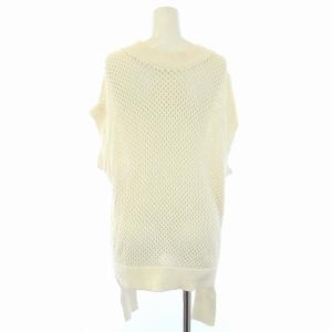 Diagram GRACE CONTINENTAL 23SS メッシュ2wayニットトップカーディガン セーター ノースリーブ リネン混 36 S 白 アイボリー