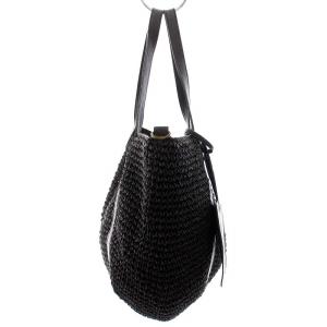 BEAUTY&YOUTH UNITED ARROWS フォルナ Folna別注 ペーパー レザートートバッグ かごバッグ 黒 ブラック /YM