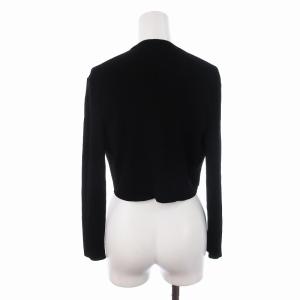EPOCA カーディガン ボレロ ニット リブ ショート丈 長袖 40 L 黒 ブラック