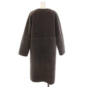 Diagram GRACE CONTINENTAL 23AW ノーカラーボアムートンコート 38 グレー