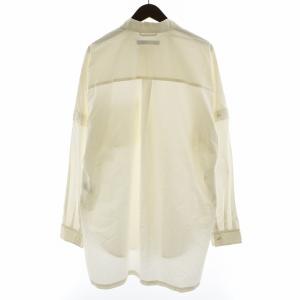 KAZUYUKI KUMAGAI ATTACHMENT 20SS シャツ 長袖 ロング丈 コットン シルク混 絹 3 L 白 ホワイト /AN21