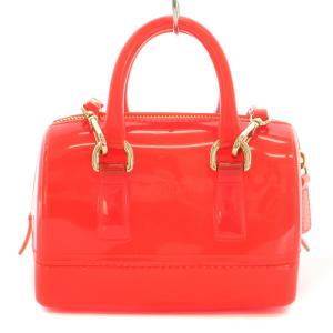 FURLA Candy Mini Bauletto Bag キャンディミニボストンバッグ 2WAY ハンドバッグ ショルダーバッグ PVC