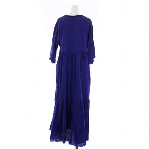 NE QUITTEZ PAS! Cotton Jacquard Embroidery Dress ワンピース 七分袖 ロング 刺繍 F