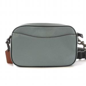 COACH C0695 ウィロウ カメラバッグ カラーブロック ショルダーバッグ レザー 水色 ライトブルー