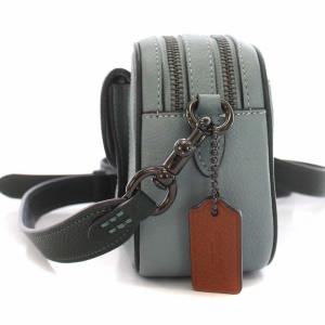 COACH C0695 ウィロウ カメラバッグ カラーブロック ショルダーバッグ レザー 水色 ライトブルー