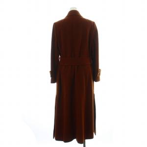ETRE TOKYO 19AW サイドスリットロングチェスターコート ダブル ウール ベルト付き S 茶 ブラウン 1219600006