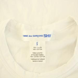 COMME des GARCONS SHIRT Tシャツ カットソー クルーネック 半袖 ロゴ コットン S 白 ホワイト FJ-T012 /YT