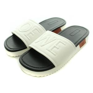 LOEWE スライドサンダル 40 ホワイト ブラック