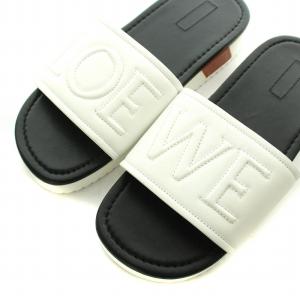 LOEWE スライドサンダル 40 ホワイト ブラック