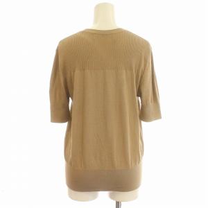 CYCLAS ニット 半袖 カットソー シルク混 コットン S ベージュ