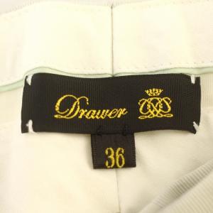 Drawer 22AW WINTER1 ウール フラノ ベーシックパンツ スラックス 36 S グレージュ /G