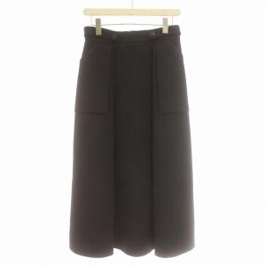 スカート ロング フレアスカート 36 S 黒 ブラック /G