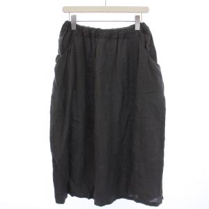 20SS リネン ドロップポケットスカート ロング グレー E201T147 /BM