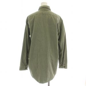 MADISONBLUE ハンプトンバックサテンシャツ HAMPTON BACK SATIN SHIRT ワーク 長袖 S カーキ MB999-5711