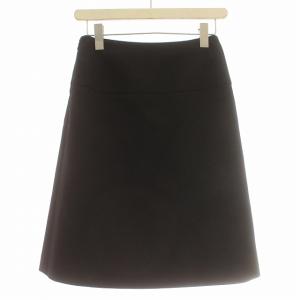 PRADA スカート 17年製 P118EL ひざ丈 台形スカート 36 S 黒 ブラック