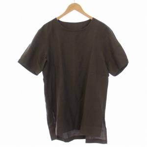 シャツ 半袖 クルーネック リネン 3 L カーキ KS91-033 /BM