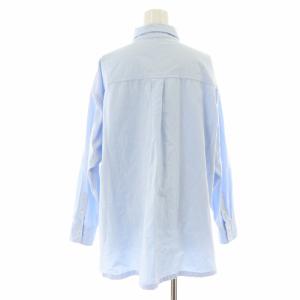 Plage 22SS DRY OX WIDE シャツ ブラウス ビッグシルエット 長袖 F 青 ブルー 22050922706010