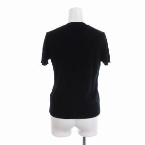 Theory 23AW REGAL WOOL BASIC TEE P ニット セーター 半袖 S 黒 ブラック 01-3301728-050-902