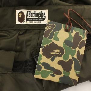 A BATHING APE ナイロン ハーフパンツ ショートパンツ プリント L カーキ