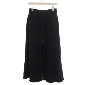 ebure ワイドパンツ スウェット コットン 裏起毛 38 M ダークネイビー 紺