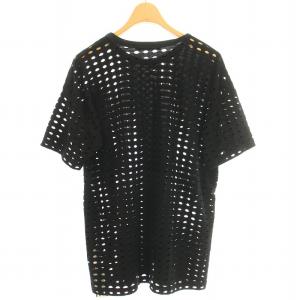 T by Alexanderwang Tシャツ カットソー 半袖 クルーネック カッティング XS 黒 ブラック /BB