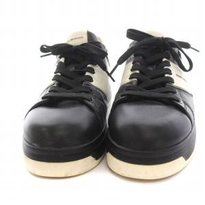 EMPORIO ARMANI スニーカー ローカット シューズ US9 27cm 黒 ブラック 白 ホワイト