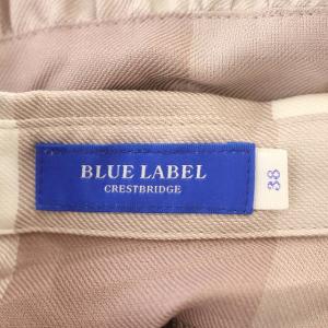 BLUE LABEL CRESTBRIDGE 19SS シャツ ブラウス 長袖 チェック柄 ベルト付き 38 M ピンク