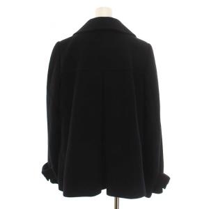 BLUE LABEL CRESTBRIDGE ラムブレンドビーバーピーコート 38 ブラック