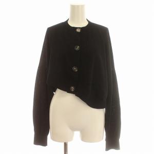 24SS MICRO‐MINI CARDIGAN カーディガン アシンメトリー ニット 38 黒
