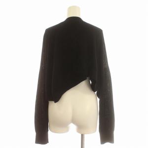 ENFOLD 24SS MICRO‐MINI CARDIGAN カーディガン アシンメトリー ニット 38 黒